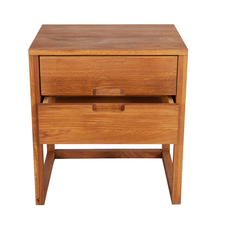 Temple & Webster Bedside tables Oslo Oak Two Drawer Bedside Table Lacquered Finish